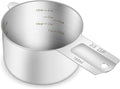 1PCS 2/3Cup (160ml, 5.3oz) Single Measuring Cup, Etched Inner Scale Stainless Steel Measure Scoop, Metric and US Measurement, Dishwasher Safe