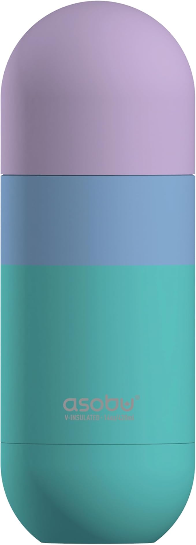 Asobu Orb Stainless Steel Double Wall Insulated Travel Water Bottle 14 Ounce (Pastel Green)
