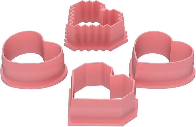 Mini Heart Conversation Cookie Cutter and Stencil Set Bundle Family Love Bakery Cutter Valentine Stencils DIY Bakery for Wedding Holiday and Lover Kids Painting Coloring Pages Comb (Mini Heart)