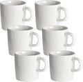 homEdge Mini Procelain Espresso Cup, 4 Ounces / 120 ml Tiny Ceramic Coffee Mugs Demitasse for Espresso, Tea- Set of 6, White