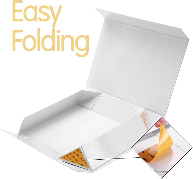 Mother's Day Gift Boxes White 11x7.8x2.3 Inches, Gift Boxes with Magnetic Closure, Shirt Gift Boxes, Gift Boxes with Lids for Presents, Magnetic Gift Boxes for Wrapping Gifts (5 Pack)