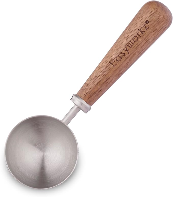 Easyworkz Retro Stainless Steel Coffee Spoon With Black Walnut Handle,10g - Measuring Spoon