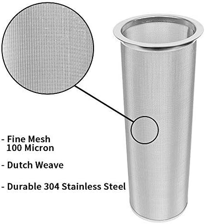 UPTRUST Cold Brew Coffee Maker Filter for 2Quart/64ounce Wide Mouth Mason Jar-Iced Coffee&Tea&Fruit Maker (Jar NOT Included)