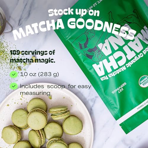 MATCHA DNA Certified Organic Matcha Green Tea Powder (8 oz TIN CAN)
