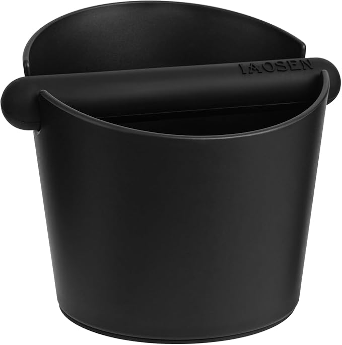 6.3Inch Knock Box Large Espresso Knock Box Shock-Absorbent Knock Box Espresso with Removable Knock Bar and Non-Slip Base Espresso Machine Accessories for Home/Office