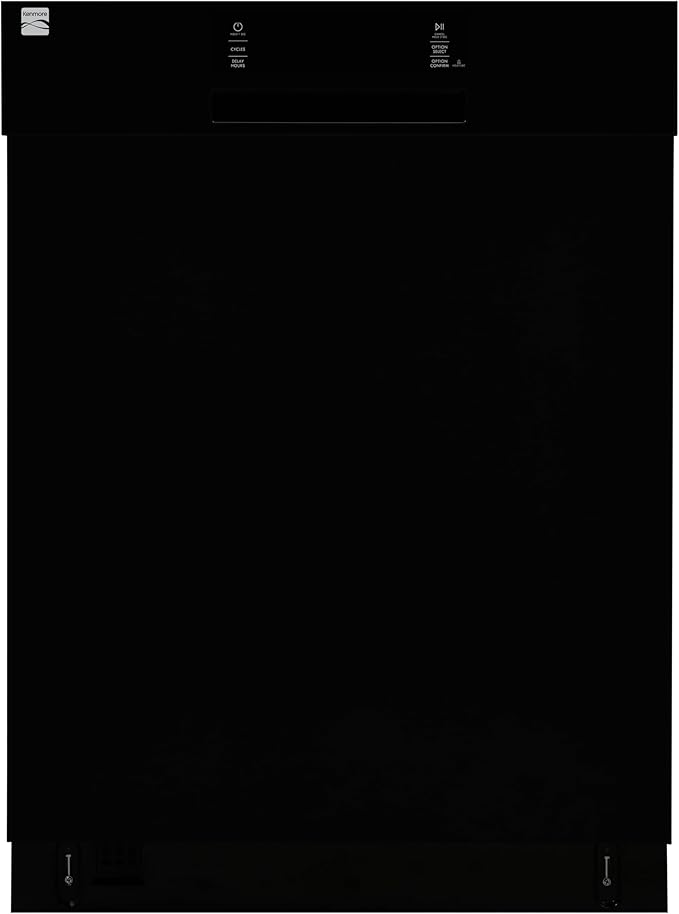 Kenmore 24" Built-in Stainless Steel Tub Dishwasher SmartWash, UltraWash, SmartDry Plus, MoreSpace Adjustable Rack and Leak Detect, Energy Star Certified, Black