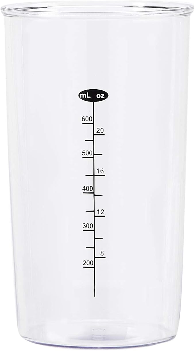 Amazon Basics Multi-Speed Immersion Hand Blender for Kitchen Mixing, Smoothies, Soups, 500 Watt Powerful, with Blending Stick, Whisk, Chopper and Beaker, Silver