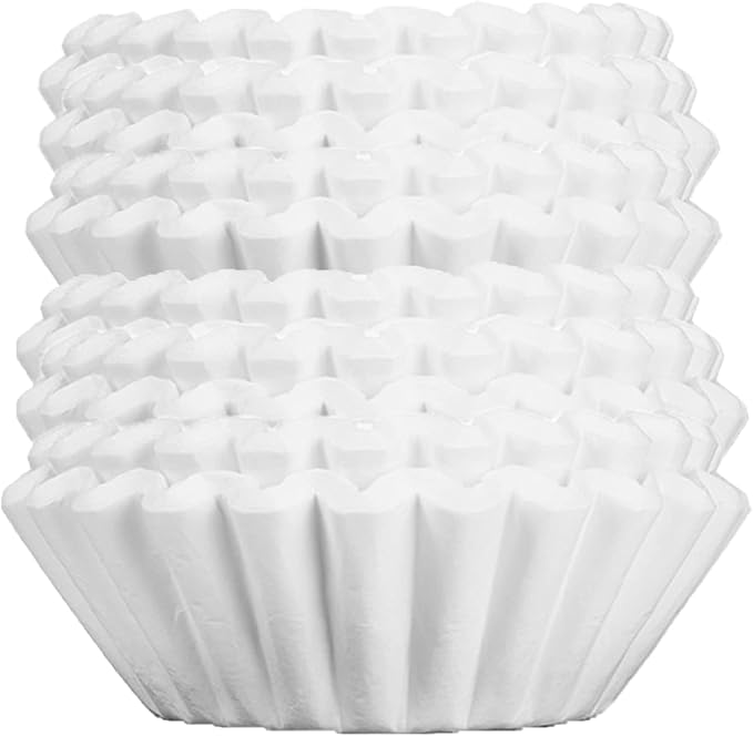 Big Joe® Large Coffee Filters (500 Count) - Tall Walled Commercial Coffee Filters (4 ¼ Inch base, 2 ¾ Inch Walls, 9 ¾ Inch Laying Flat) - Compatible with BUNN and 12-Cup Home & Commercial Machines
