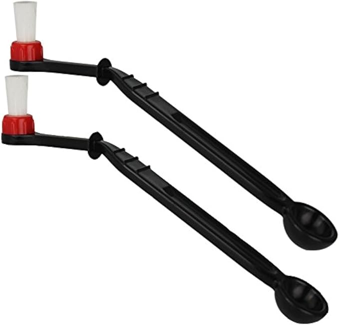 Number-One Coffee Machine Brush Cleaner Nylon Espresso Machine Brush Coffee Cleaning Tool with Spoon (Pack of 2)