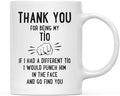 Andaz Press Funny Family 11oz. Coffee Mug Gift, Thank You for Being My Tío, Punch in Face, 1-Pack, Christmas Birthday Drinking Cup Present Ideas