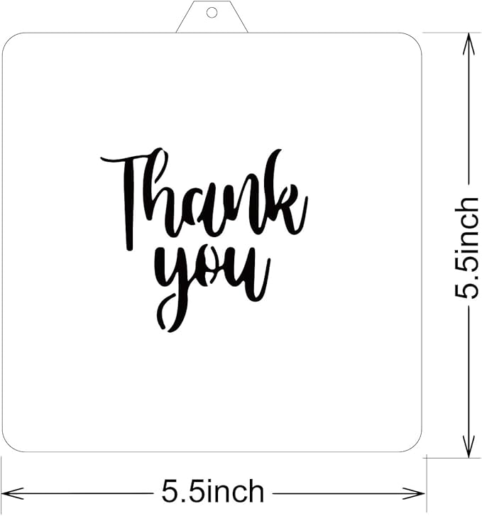 Thank You Cookie cutter and stencil set Baking stencils and cutters bundle DIY bakery decorating kit Cookie cutters with stencils Icing stencil and cookie cutter combo(Thank you)