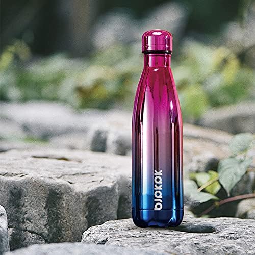 BJPKPK 17oz Insulated Stainless Steel Water Bottles,Sports Water Bottles Keep Cold for 24 Hours and Hot for 12 Hours,BPA Free for Travel,Shining Purple