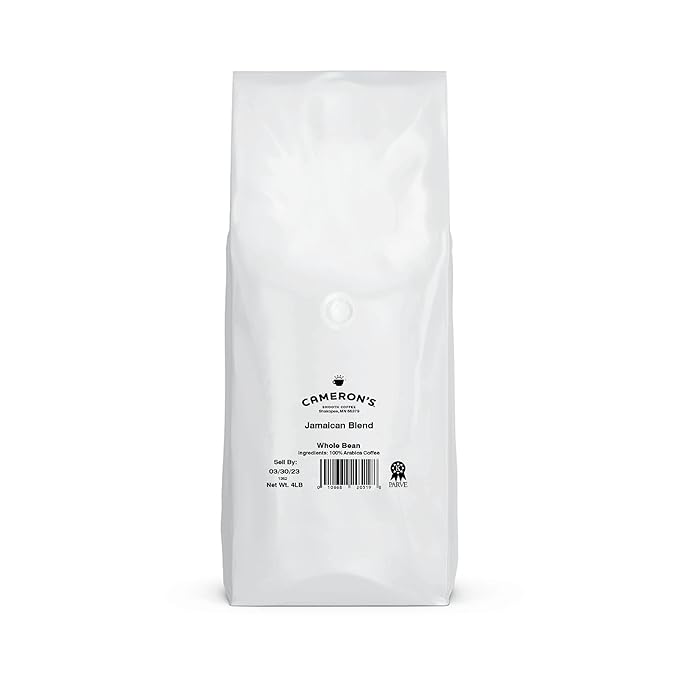 Cameron's Coffee Roasted Whole Bean Coffee, Jamaica Blend, 4 Pound