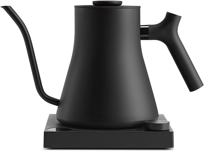 Fellow Stagg EKG Pro Electric Gooseneck Kettle - Pour-Over Coffee and Tea, Quick Heating, Precise Temperature Control, Scheduling, Built-in Brew Timer, Matte Black, 0.9 Liter