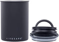 AirScape Planetary Design Stainless Steel Coffee Canister | Food Storage Container | US Patented Inner Plunger Lid REMOVES Excess Oxygen | Don't Buy airtight, Buy AIR-Less | (Medium, Matte Black)