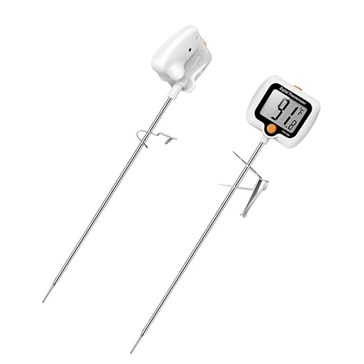 Candy Thermometer for Candy Making with Pot Clip,Best Instant Read Thermometer Digital for Cooking, Baking, Candy and Cheese Making – 10 Inch Probe, Large Rotating LCD Display, Essential Baking Tool