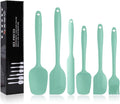 Silicone Spatulas Set, Rubber Spoon Spatula Heat Resistant Spoonula One Piece Design Seamless Spatula Non-Stick Scrapers Baking Mixing Tool (Light Green)