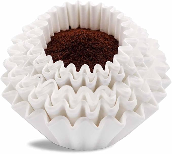 Coffee Filters 8-12 Cup, 7.875 inch x 3.25 inch, 200 Count Basket Coffee Filters, White Disposable 8 to 12 Cup Coffee Filter Paper