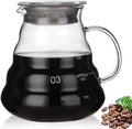 Glass Coffee Server for Drip Coffee Maker, Standard Glass Coffee Carafe, Coffee Pot with Lid, Clear, 03 800ml(27oz)