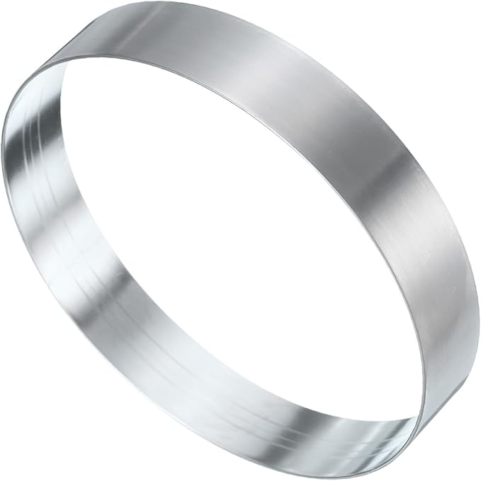 HARFINGTON Round Cake Ring 4.33 x 1 Inch Seamless Stainless Steel Pastry Mousse Dessert Ring Mirror Coating for Baking Cooking English Muffins Crumpet Making Tool