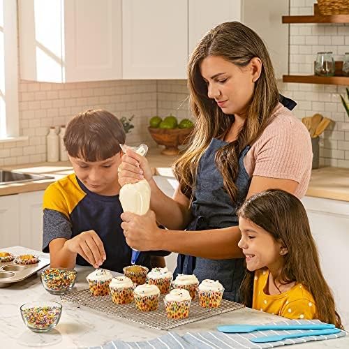 Ultra Cuisine Heavy Duty 100% Stainless Steel Cooling Rack for Cooking and Baking - Baking Rack & Wire Cooling Rack - Fits Quarter and Jelly Roll Sheet Pans - 8.5''x 12'' and 10''x 14.75''