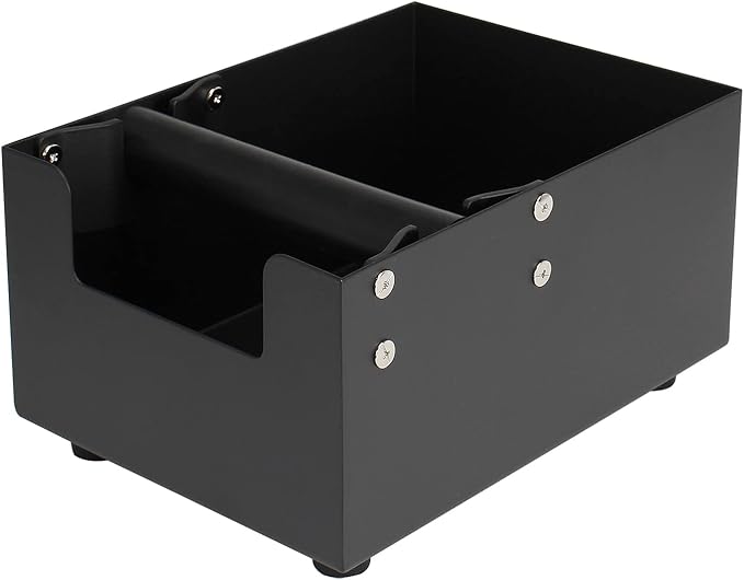 Espresso Knock Box,Coffee Grounds Pucks Knock Box with Removable Rubber Knock Bar and Non-Slip Base (Matte Black)