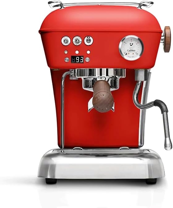 Ascaso Dream PID, Programmable Home Espresso Machine w/Volumetric Controls, 120V (Love Red)
