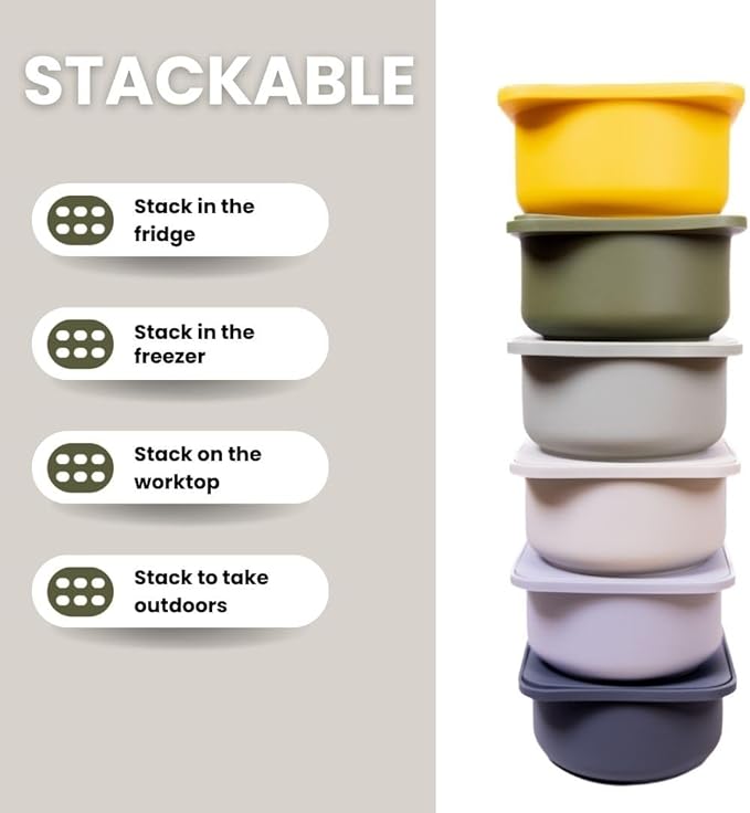 Babadoh Pizza Making Accessories | Pizza Dough Proofing Containers with Lids | Set of 3 | Dough Colour | Original Size (make 12" Pizzas)