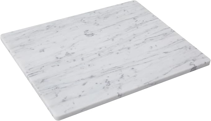 Carrara White Marble Cutting Board, 16x20 Inch Large Marble Pastry Board With Non-Slip Feets-Wedding Gift, Housewarming Gifts, Pack Of 1 Piece