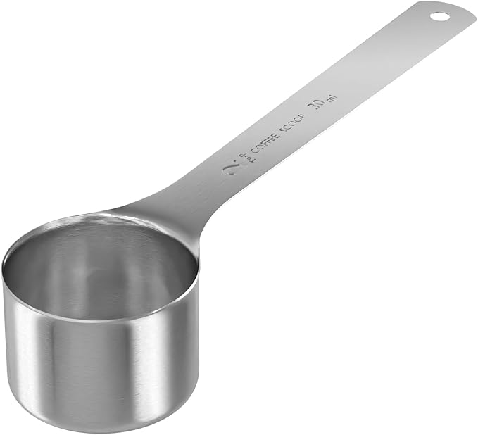 1PCS 2 Tablespoon(2tbsp, 30ml, 1/8cup) Coffee Scoop, Long Handle Measuring Spoon, Stainless Steel Scooper