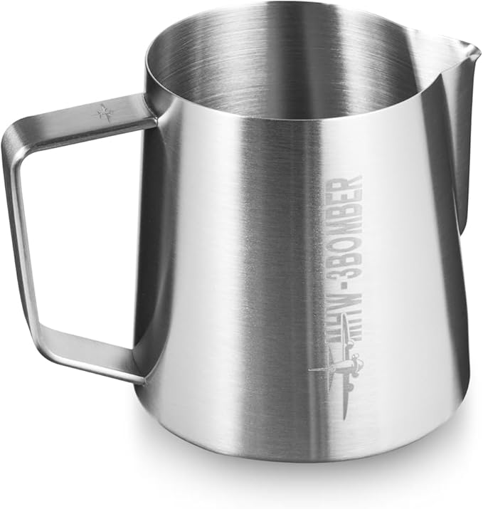 MHW-3BOMBER Espresso Milk Frothing Pitcher Steaming Pitcher Stainless Steel Milk Coffee Cappuccino Latte Art Barista Cup 20oz/600ml (Sanding) P5136S-OS