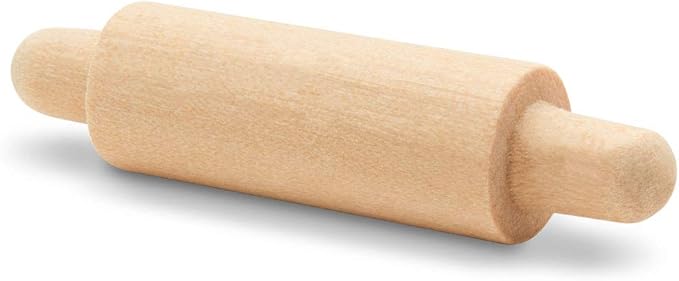 Wooden Mini Rolling Pin, 1-5/8 inches, Pack of 50, Perfect for Scrapbook Projects, Miniatures, Party Decor, and Crafts, by Woodpeckers