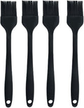 Silicone brush, Oil Brush for BBQ Kitchen Cooking Baking and Grilling (4 PCS,black)
