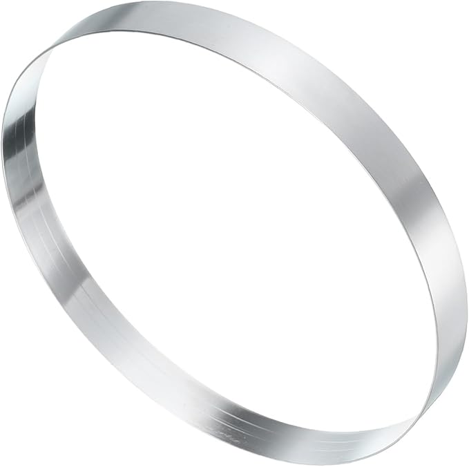 HARFINGTON Round Cake Ring 7.09 x 1 Inch Seamless Stainless Steel Pastry Mousse Dessert Ring Mirror Coating for Baking Cooking English Muffins Crumpet Making Tool