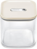 Caraway 2.5qt Glass Airtight Food Storage Container with Lid – Non-Toxic, BPA-Free Kitchen Storage Container – Stackable, Space-Saving Airtight Container for Dry Goods and More - Cream