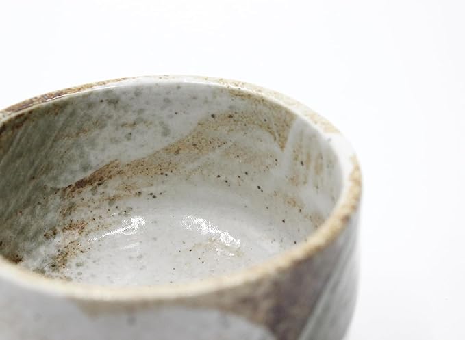 Japanese Traditional Handcrafted Mino Matcha Chawan Tea Bowl Cup Ceremony Tableware Pottery (Yuki Shino)