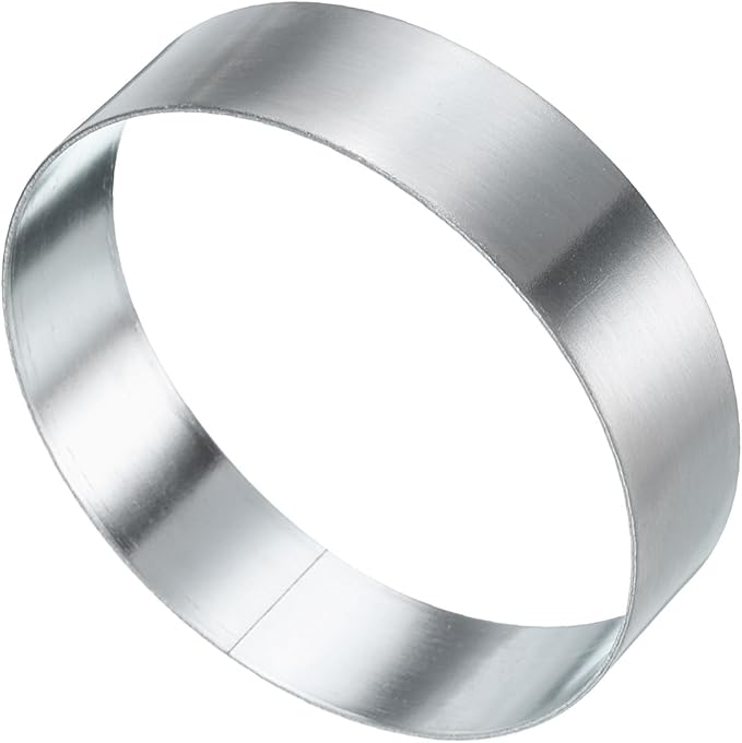 HARFINGTON Round Cake Ring 2.76 x 1 Inch Seamless Stainless Steel Pastry Mousse Dessert Ring Mirror Coating for Baking Cooking English Muffins Crumpet Making Tool