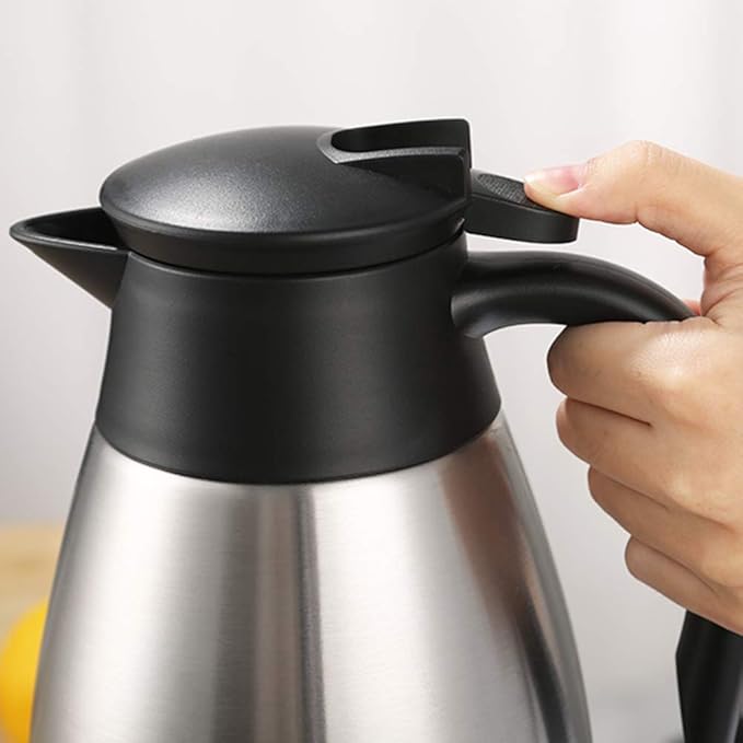 68oz Coffee Carafe Airpot Insulated Coffee Urn Stainless Steel Vacuum Thermal Pot Flask for Coffee, Hot Water, Tea, Hot Beverage - Keep 12 Hours Hot, 24 Hours Cold