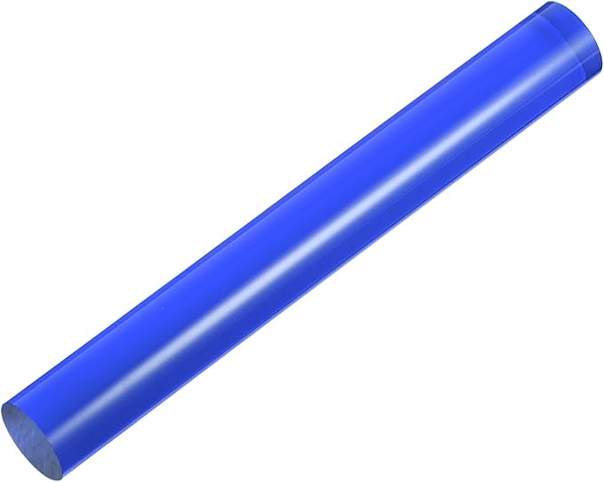 HARFINGTON Acrylic Clay Roller 8 Inch x 1 Inch Solid Non-Stick Plastic Round Tube Roller Polymer Clay Rod Fondant Rolling Pin for Shaping, Sculpting, Modeling DIY Crafts, Blue