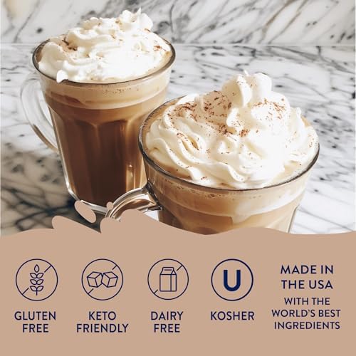 Jordan's Skinny Syrups Sugar Free Coffee Syrup, Vanilla Flavor Drink Mix, Zero Calorie Flavoring for Chai Latte, Protein Shake, Food and More, Gluten Free, Keto Friendly, 25.4 Fl Oz, (Pack of 6)