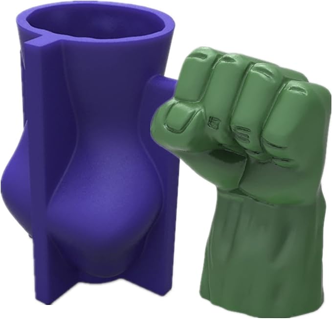 Large 3D 4 Inch Fist Mold Fist Shape Resin Mold Silicone Mold 3D Fist Candle Mold Candle Making Molds Soap Making Molds Resin Mold 3D Candle Mold Silicone Mold for Resin Candle Mold