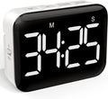 VOCOO Magnetic Kitchen Timer for Cooking with Count Up Countdown, Digital Timer Battery Powered with Large Display, 2 Brightness and Volume Levels for Classroom, Teacher, Kids