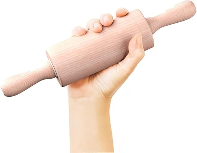 9-Inch Wooden Rolling Pin for Baking, Pastry, Fondant, and Children's Baking