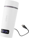 balbali Dual Voltage Travel Kettle 100-250V - 12oz Portable Water Boiler/Warmer/Heater for Boiling Water - 4 Preset Temperature Control Portable Tea Kettle Electric Travel - White