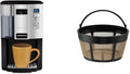 Cuisinart Coffee Maker, 12 Cup Programmable Drip, DCC-3000P1, Black & GTF-B Gold Tone Coffee Filter, Basket, Burr Mill