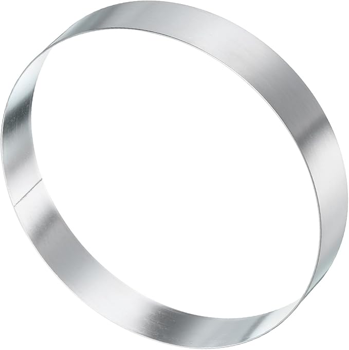 HARFINGTON Round Cake Ring 5.5 x 1 Inch Seamless Stainless Steel Pastry Mousse Dessert Ring Mirror Coating for Baking Cooking English Muffins Crumpet Making Tool