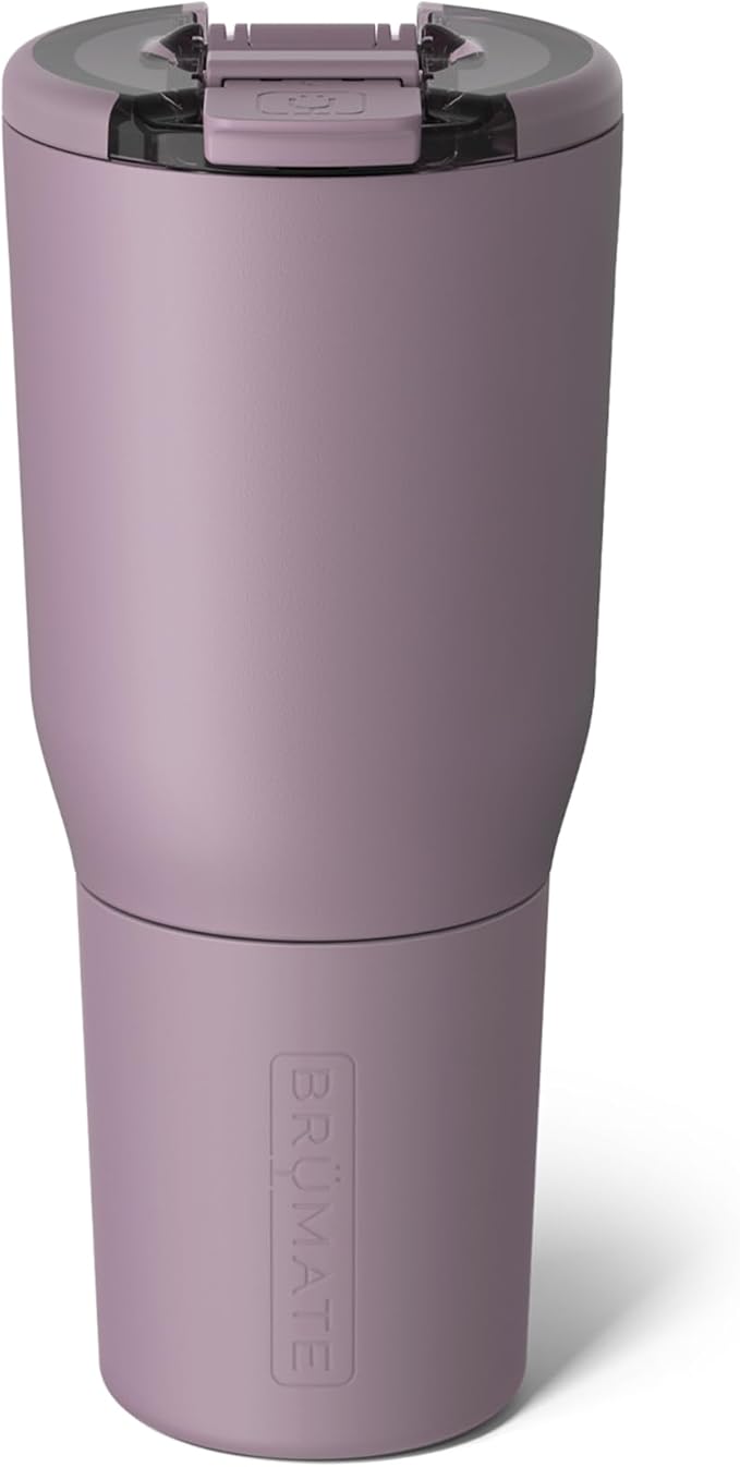 BrüMate Nav 35oz 100% Leak Proof Insulated Travel Tumbler with Magnetic BevLock™ Lid - Double Wall Cup-Holder Friendly Stainless Steel Mug (Lilac Dusk)