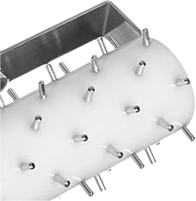 Pizza Dough Roller Docker – Stainless Steel Pizza Roller Dough Pin Puncher & Hole Maker Tool for Pie, Pastry, Cookie, Bread – Medium White