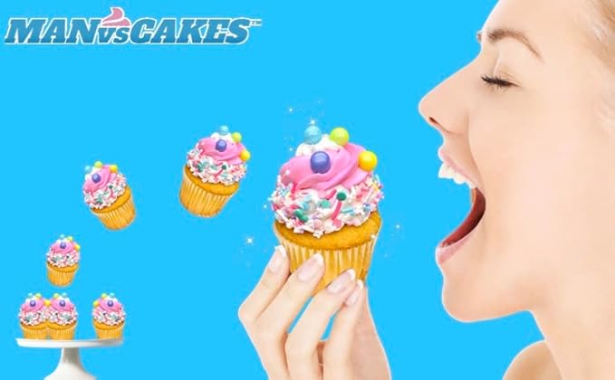 Manvscakes Sprinkles- Edible Cake and Cupcake Sprinkles with Assorted Shapes and Sizes, Metallic Sprinkle Mix for Cookies, Ice Cream, Cake and Cupcake Decorating, 4 oz (Pink, Black, and Blue)