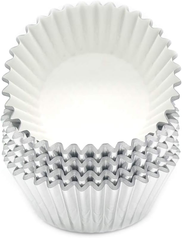 Standard Silver Foil Cupcake Liners Muffin Baking Cups for Party and More, 100-Count
